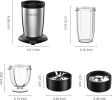 KOIOS 850W Bullet Blender for Shakes and Smoothies;  11 Pieces Personal Smoothie Blenders for Kitchen;  Small Cup Grinder with 2 * 17Oz To-Go Cups and