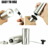 Home Portable Stainless Steel Manual Coffee Grinder with Ceramic Burr Bean Mill XH