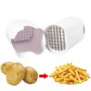 1pc Potato Fries 44 Grid Cut Potato Quick Stainless Steel French Cut French Fries Kitchen Utensils; White