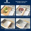 Trustmade 32" x 19" Workstation Ledge Handmade Undermount Kitchen Sink SUS304 Stainless Steel 16 Gauge Big Single Bowl Bar or Outdoor