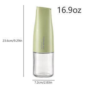 16.9oz/500ml Oil Bottle; Automatic Switch Oil Pot; Large Capacity Glass Oil Pot; Kitchen Soy Sauce Vinegar Bottle; No Oil Leakage; No Hanging Oil; Oli (Color: Green)