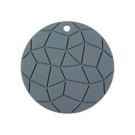 1pc Food Grade Silicone Coaster; Anti-scalding Thickened Pot Mat; Turtle Pattern Heat Insulation Mat; High Temperature Resistant Table Mat (Color: Grey)