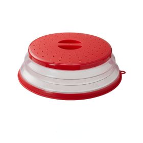 Microwave Cover For Food; 1pc Microwave Splatter Cover; Heating Folding Cover; Silicone Fresh-keeping Cover; Oil-proof Splash-proof Cover With Hook Co (Color: Red)