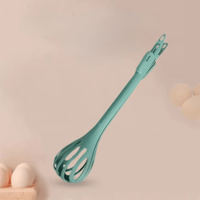 1pc; Multifunctional 3-in-1 Egg Whisk Food Holder Noodle Holder Baking Tool Egg Stirrer Manual Whisk 1 Pack 11.02''âˆšÃ³2.76'' (Color: Green)