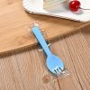 100pcs/set Disposable Plastic Spoons Forks For Cake Ice Cream Salad Fruit Dessert Soup Tea Coffee Party Cake Baking Shop Supplies