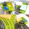 1pc Portable Kitchen Sink Corner Storage Rack Sponge Holder Wall Mounted Tool