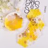 1pc/5pcs Crystal Drip Rubber Bee Coaster Honeycomb Honeycomb Coaster Setting Table Spacer Silicone Mold