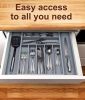 Adjustable Expandable Kitchen Utensils Drawer Organizer  For Bamboo Flatware Organizer