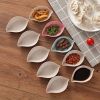 1pc Wheat Straw Leaf Shape Small Dish; Creative Snack Plate; Tableware; Vinegar Dish; Soy Sauce Dish; Bone Dish; Small Seasoning Dish