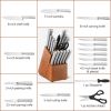 Daily Necessities Kitchen Knife Set Stainless Steel Knife Block Set