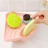 1pc Portable Kitchen Sink Corner Storage Rack Sponge Holder Wall Mounted Tool